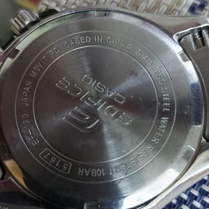 Casio Edifice Analog Black Dial Men's Watch - EF-130D-1A2VDF(ED417)