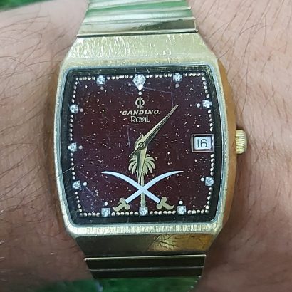 VINTAGE GOLDEN CANDINO ROYAL MAHROON Dial Automatic watch for Men's
