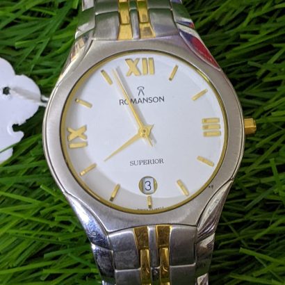 Romanson Superior Quartz two tone swiss wrist watch for men