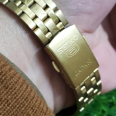 Beautiful Seiko5 7s26 Automatic 21-jewel Golden Dial japan made watch